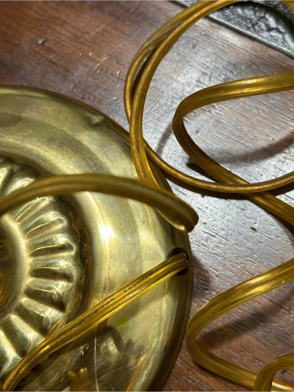 Vintage Green Glass and Brass Banker's Desk Lamp